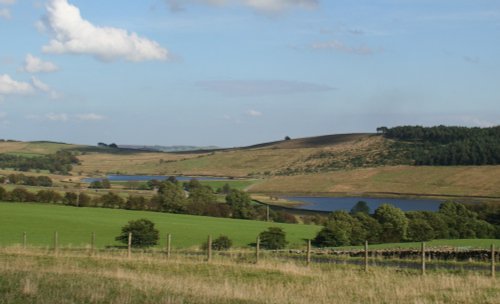 Upper and Lower Black Moss Reservoir, near Barley.
