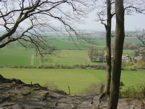 View from Sharpenhoe Clappers over English countryside