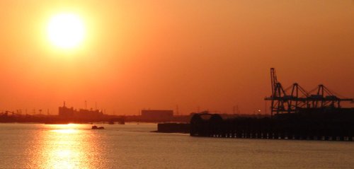Sunset on the Thames at Gravesend