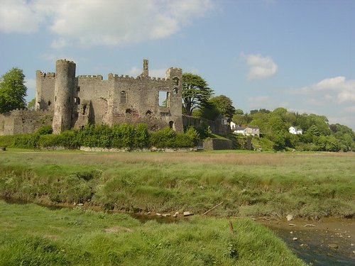 Laugharne Castle.