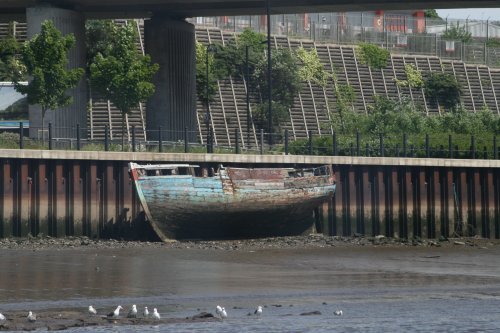 Old boat on River Tyne