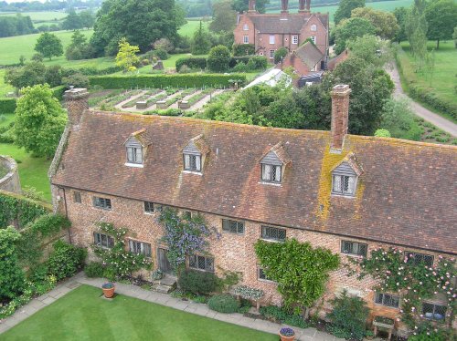View from the tower at Sissinghurst castle garden, Kent