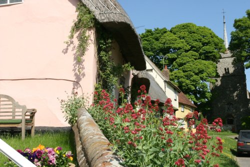 Cottages and St Mary's Church