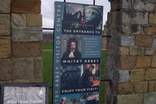 Whitby Abbey sign