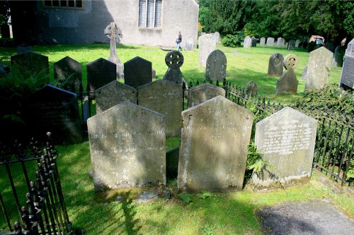 The  Wordsworth family plot in the graveyard at Grasmere Church.