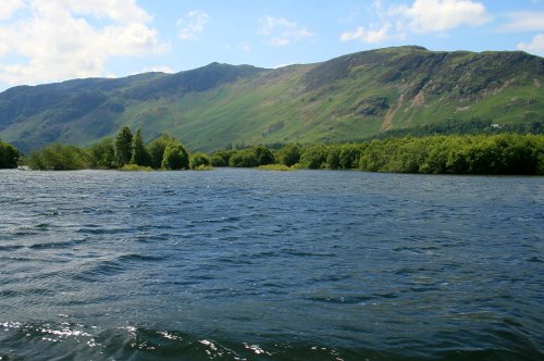 Derwentwater, a view  from a pleasure craft.