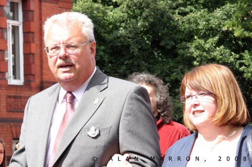 Spennymoor Herirage Banner at Durham Miners Gala 2008