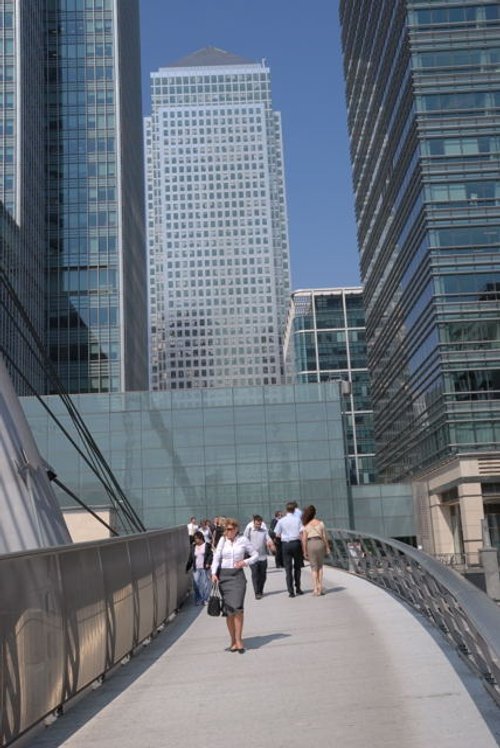 London Canary Wharf and Pedestrian Bridge