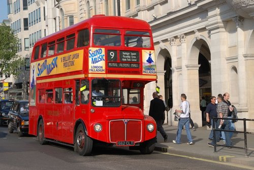 Route Master Bus near Trafalgar Square