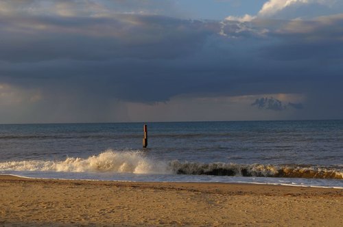 Eccles on Sea sunny sunset evening