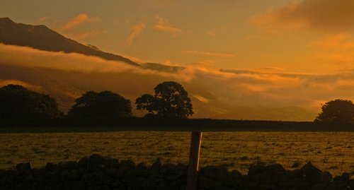 Blencathra in the morning mist