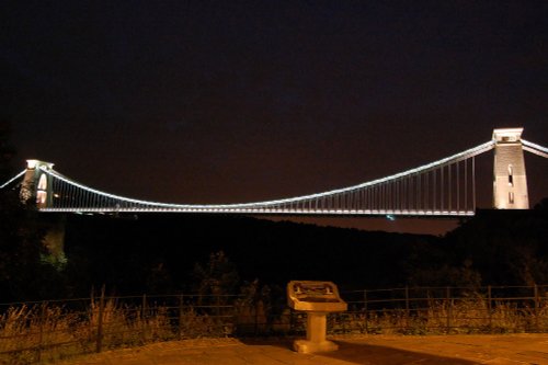 Clifton Suspension Bridge, Bristol, at night