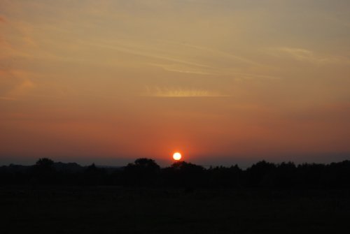Sunset over Cossington Meadows