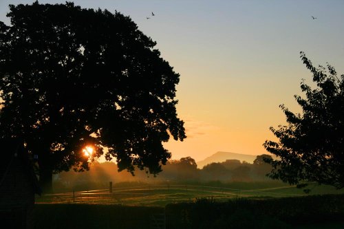 Sunrise from Sandhole Farm, near Congleton