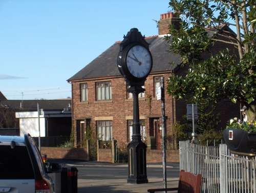 No - it's not the Trumpton clock (that's further along...) Freckleton village centre.