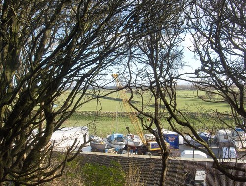 First glimpse of the river and boats - Freckleton