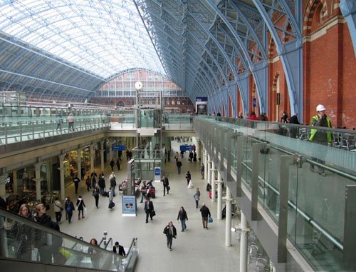 The Lower Concourse at St.Pancras Station, London