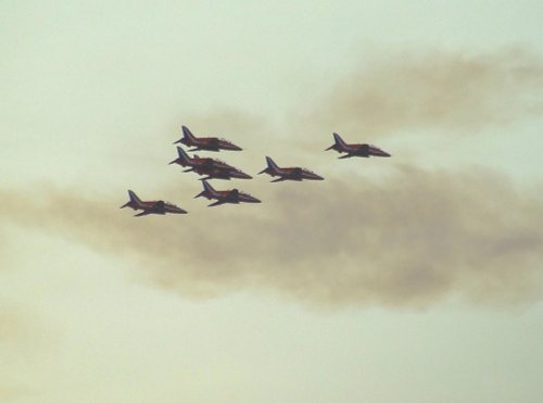 The RAF Red Arrows aerobatic team