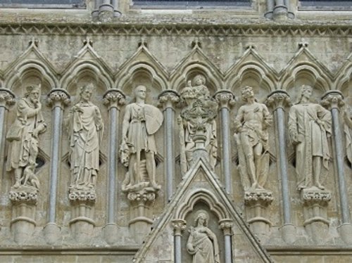 Detail west Front Salisbury Cathedral