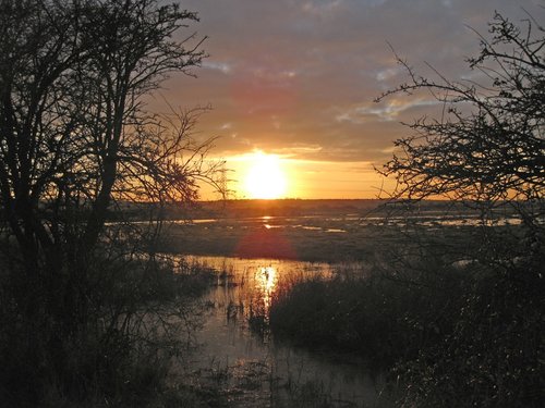 Sunset over Westcourt Marshes