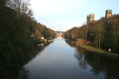 River Wear at Durham in  January.