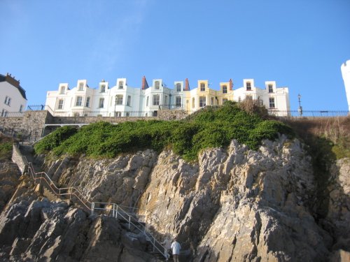 Hotels on cliff
