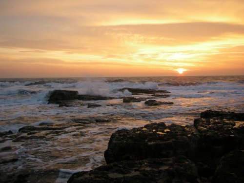Sunrise on  light house corner