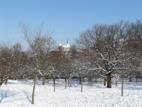 The Royal Observatory In The Snow
