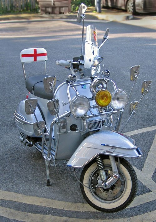 English-styled Vespa at Rainham, Kent