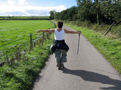 Sunshine on my shoulders makes me happy