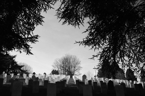 Aldershot Military Cemetery - framed graveyard