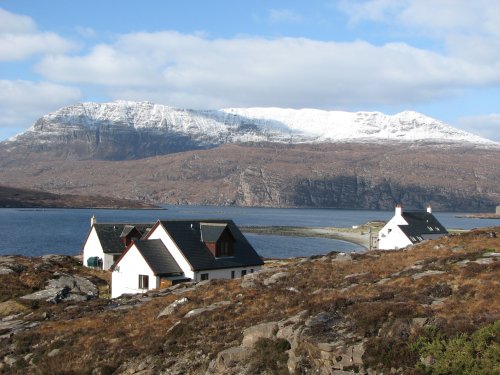 Ben Mor Coigach and Ardmair Bay in the winter