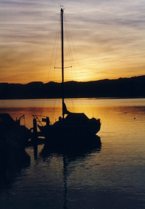 Sunset at Waterhead. Windermere.