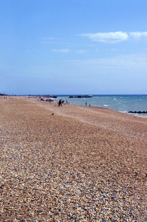 Hastings pebble beach.