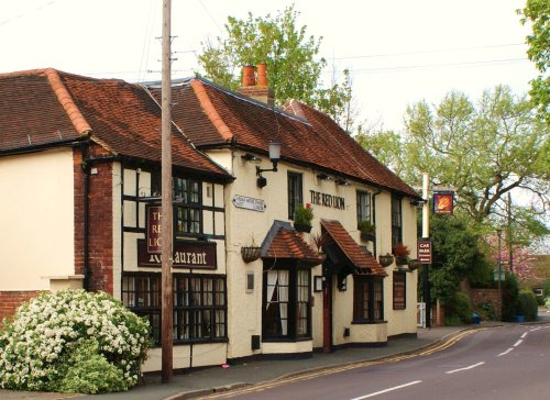 The Red Lion public house.