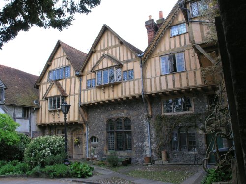 Half timbered buildings in Cathedral Close