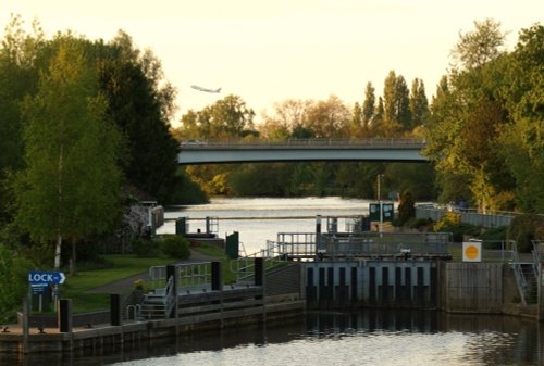 3 in 1 - Taken from Chertsey Bridge looking up stream