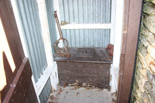 At the Welsh Slate Museum.  The Toilet,  not much comfort to sit and read the paper!!!
