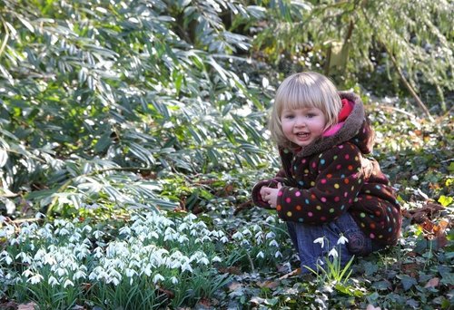 Emma and snowdrops