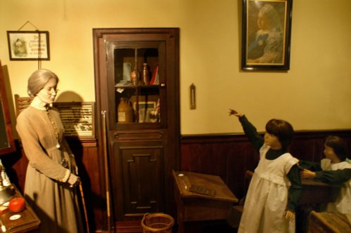 In the local school.