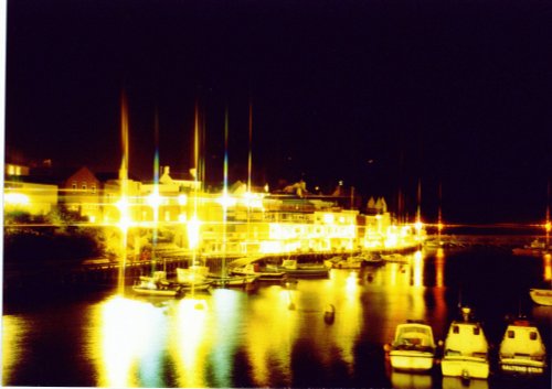 Bridlington Harbour at night