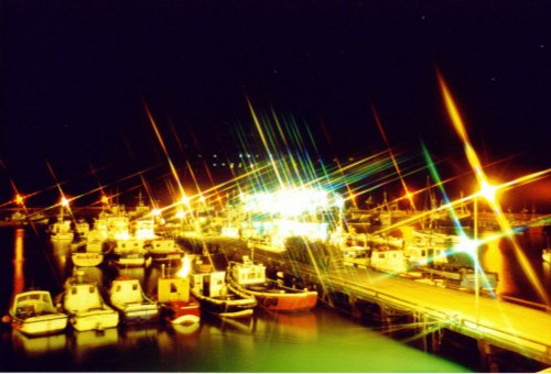 Bridlington Harbour at night