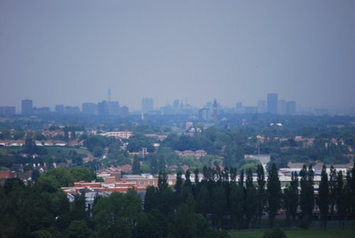 A stormy Birmingham taken from Lickey Hills