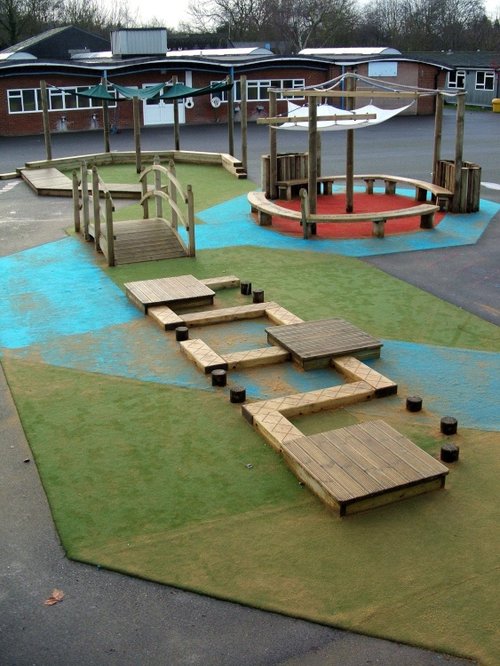 Coteford infant school playground, Eastcote village