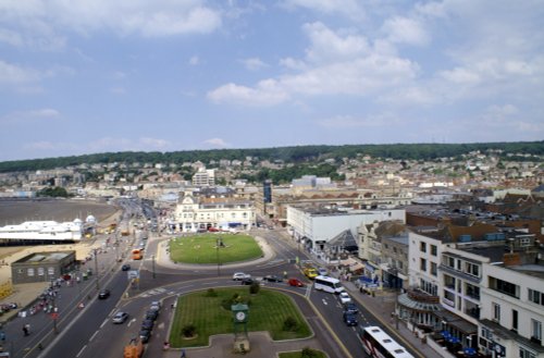 Looking down the front.