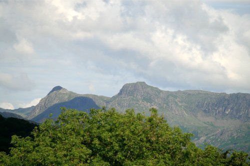 The Langdales early morning.