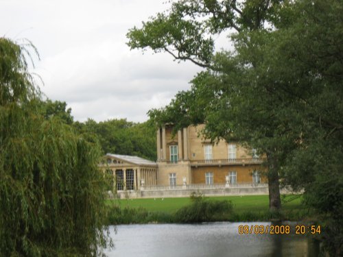 Looking back at the State Rooms portion of the Palace through the Royal Gardens