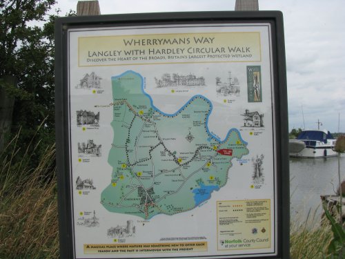Hardley info board at the Staithe