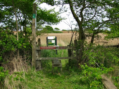 A popular ramblers walk beside the marshes leading to Covehithe