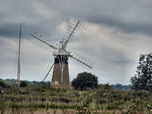 A distant windmill